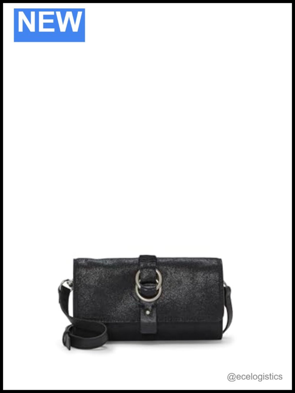 Lucky Brand Leather Crossbody Wallet Bag Magnetic Closure